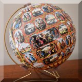 Y13. Globe puzzle on stand - $10